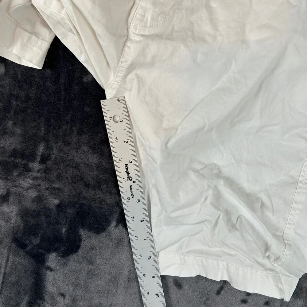 Aeropostale‎ Chino Shorts Mens 30 White Flat Front Cotton Stretch Casual 1718
